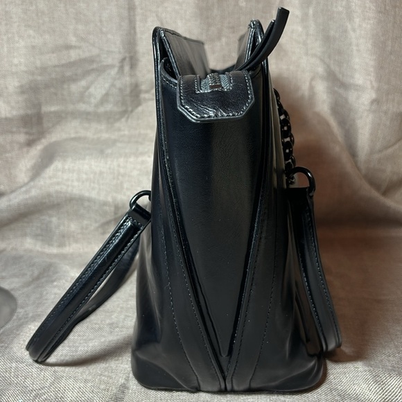 Calvin Klein Hailey Tote, Black with Black Chain - Picture 5 of 11